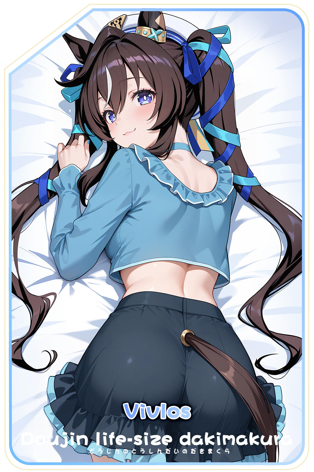 Domineering cat original horse racing girl attack anime peripherals etc. Pillow 2D pillow case cotton pillow can be customized