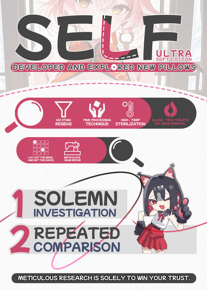 Domineering Cat Seven-hole Cotton Down Cotton 60x180 Anime Peripheral Standard body Pillow Core