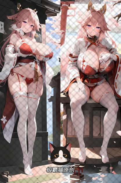 Domineering Cat Genshin Impact Yae Miko Pillow cover